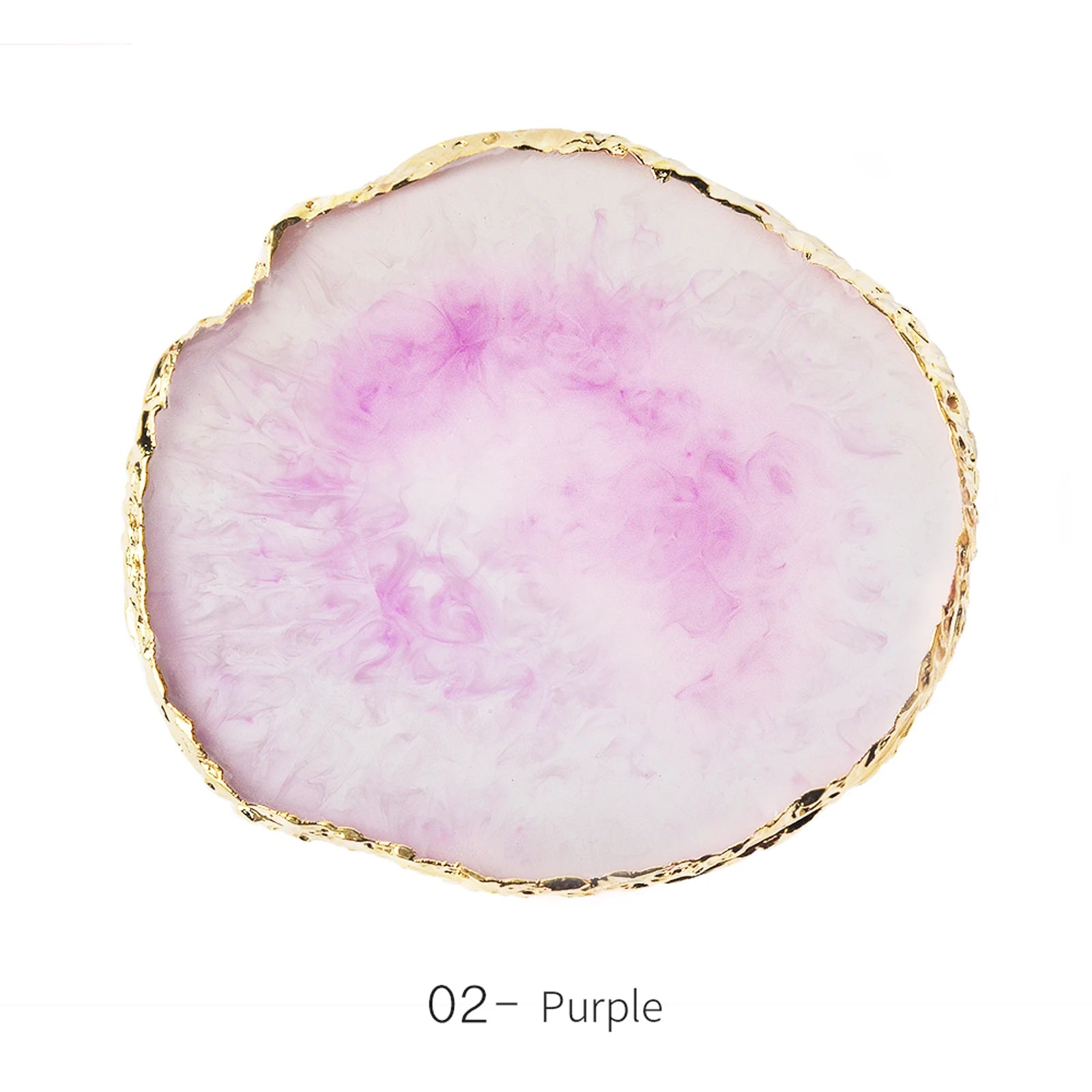 Round Resin Agate Stone Nail Art Palette for Easy Mixing - Smarsty