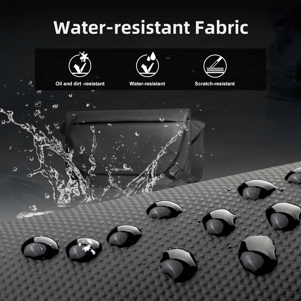 Water Resistant Messenger Bag For Men With Ipad Pocket - Smarsty