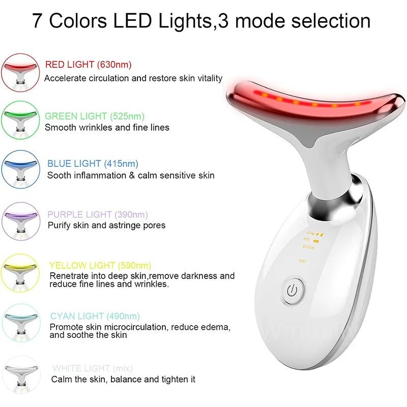 7 Colors Anti Wrinkle Facial Massager for Skin Tightening - Smarsty
