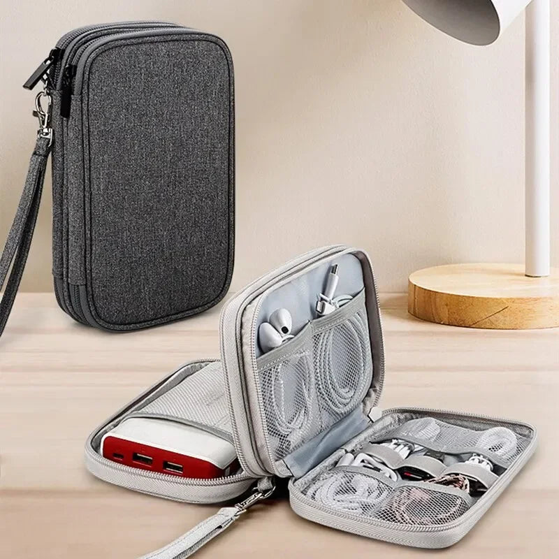Portable Travel Cable Organizer Bag With Multi Layer - Smarsty