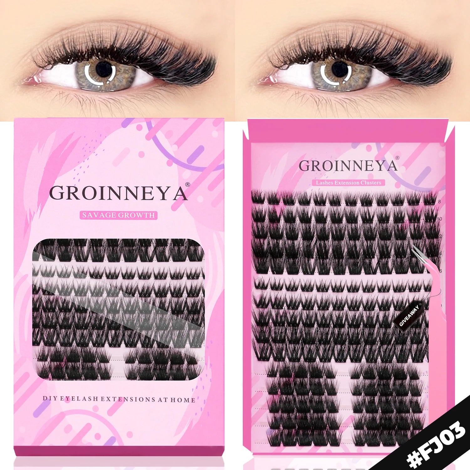 DIY Faux Mink Eyelash Extension Kit with Bond and Seal - Smarsty