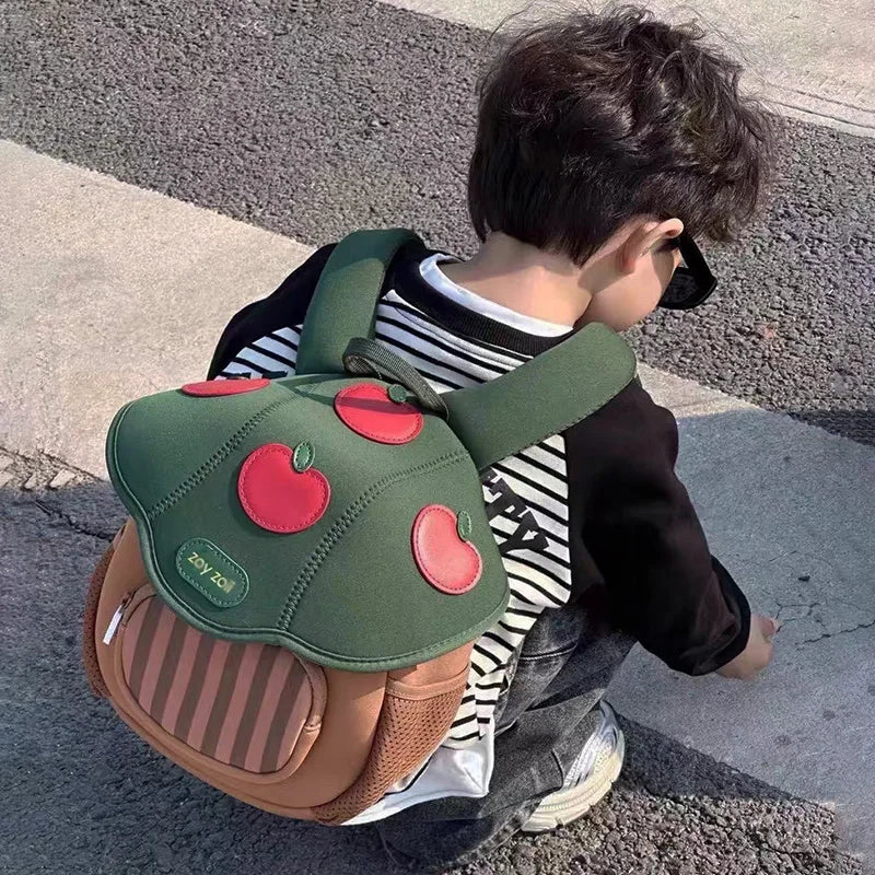 Cute Mushroom Backpack For Kids Cartoon Pink Preschool Bag - Smarsty
