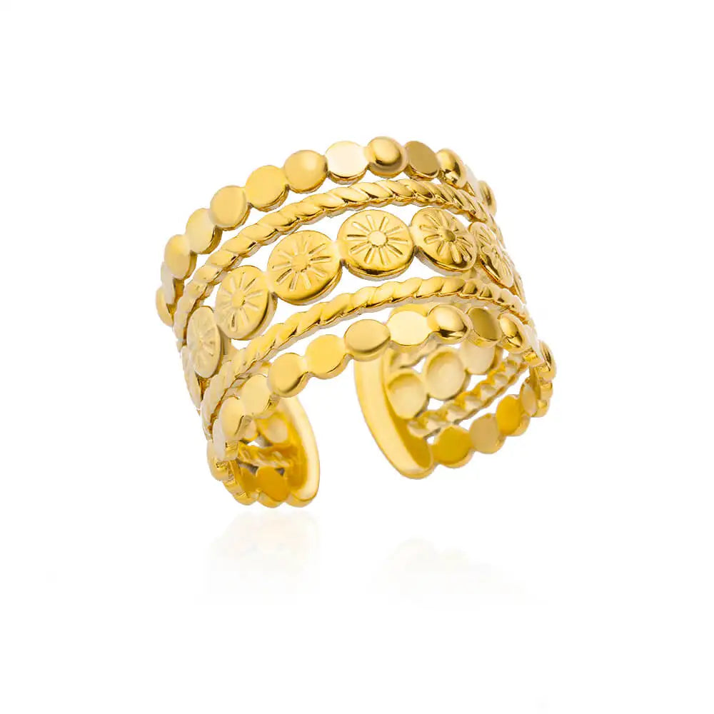 Luxury Gold 316L Stainless Steel Rings for Women - Smarsty