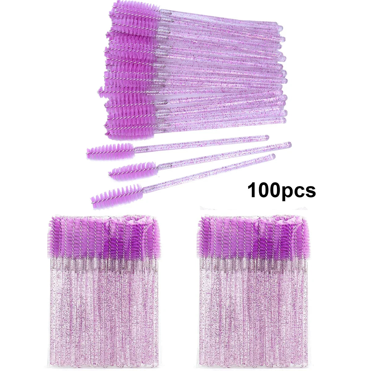 100pcs Disposable Eyelash Brushes for Flawless Application - Smarsty