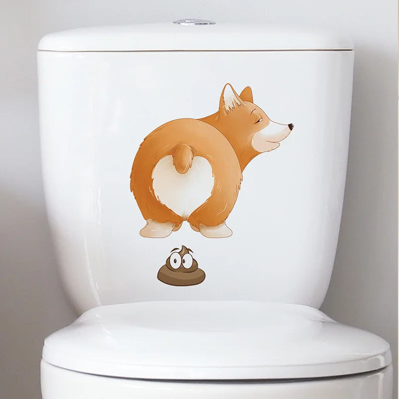 Green Plant Leaves Toilet Wall Sticker for Easy Home Decor - Smarsty