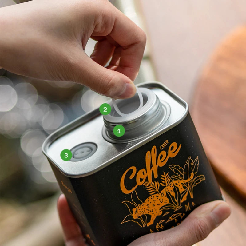 1/2pcs Household Kitchen Storage Jar, Sealed Coffee Bean Jar, Outdoor Camping Coffee Bean Moisture-Proof And Fresh-Keeping Jar by Smarsty