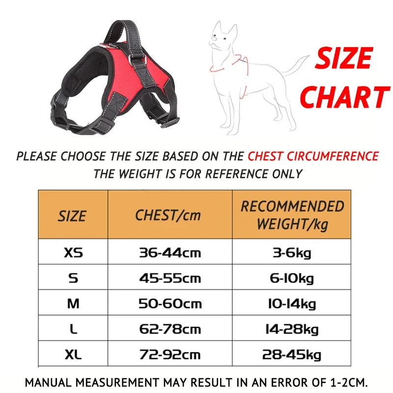 Reflective Adjustable Dog Harness for No Pull Training - Smarsty