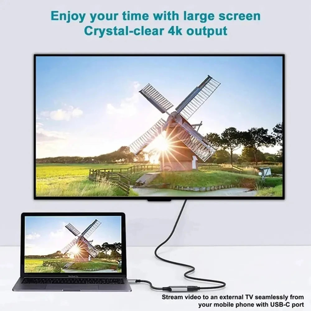 4K Type C to HDMI Adapter with USB 3.1 Performance - Smarsty