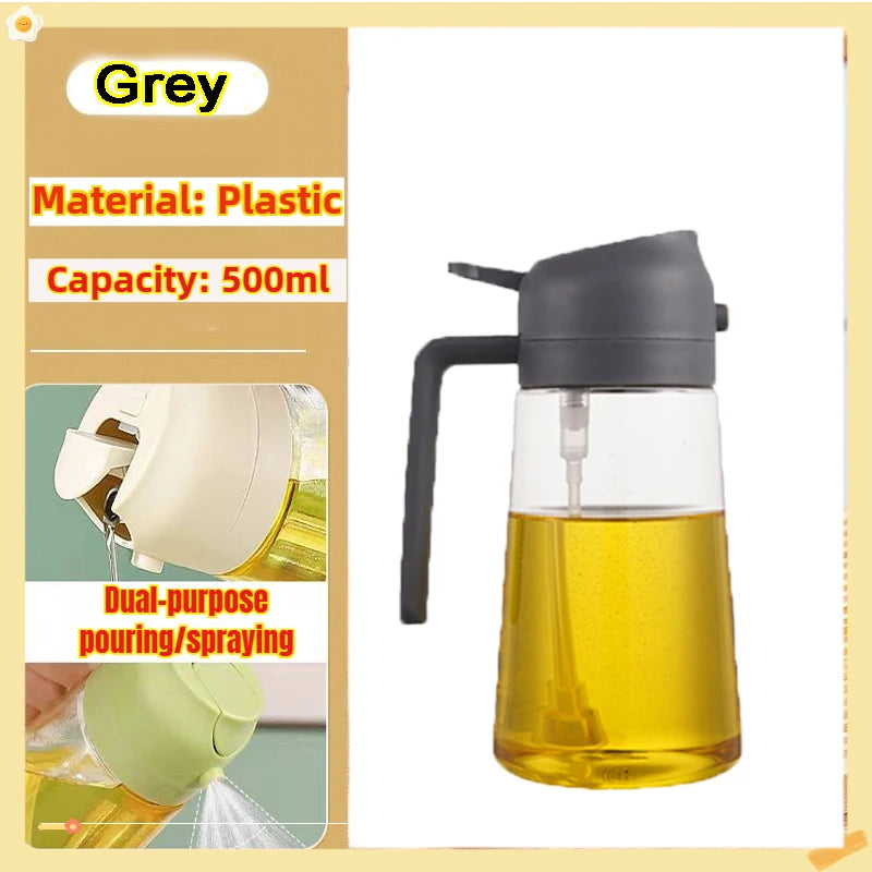 200/300/500ml Oil Spray Bottle BBQ Cooking Olive Oil Sprayer Plastic Baking Oil Spray Empty Bottle Vinegar Bottle Or Oil brush - Smarsty