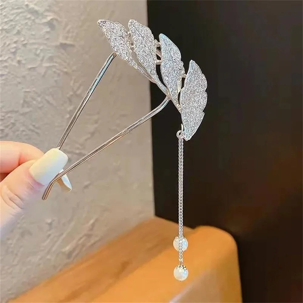 Korean Pearl Hairpins for Elegant Bun Styling - Smarsty
