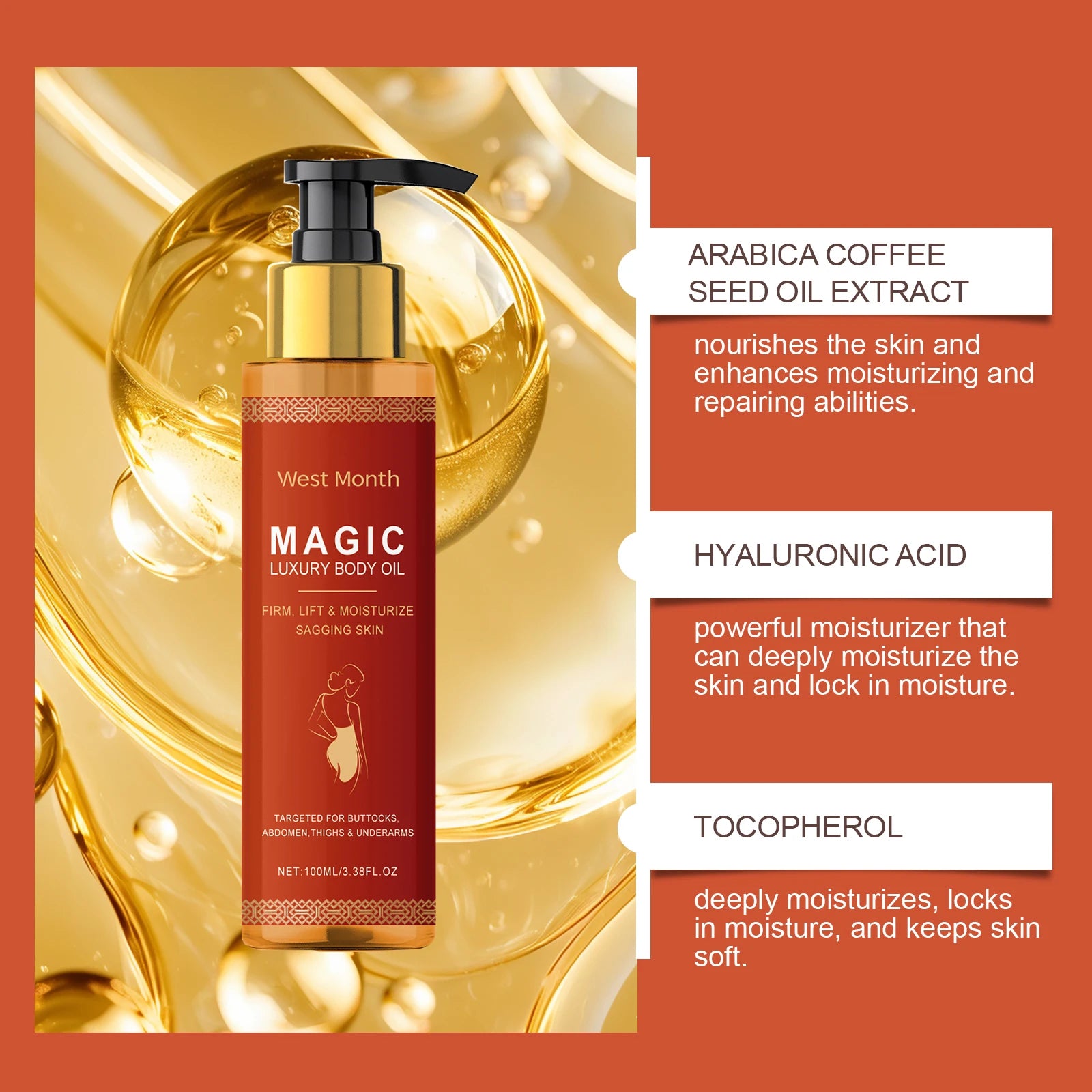 Luxury Body Firming Oil for Deep Moisturizing Skin - Smarsty