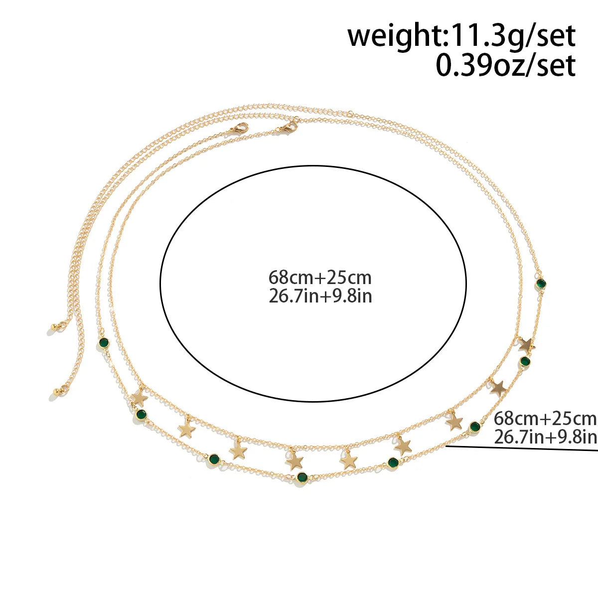 Beach Bikini Waist Chain with Rhinestone Pendant - Smarsty