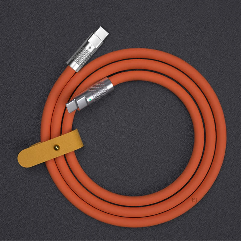120w 6a Super Fast Charge PD Type C Liquid Silicone Cable Quick Charge 1M 2M Usb Cable Usb C to C Charger Cable - Smarsty