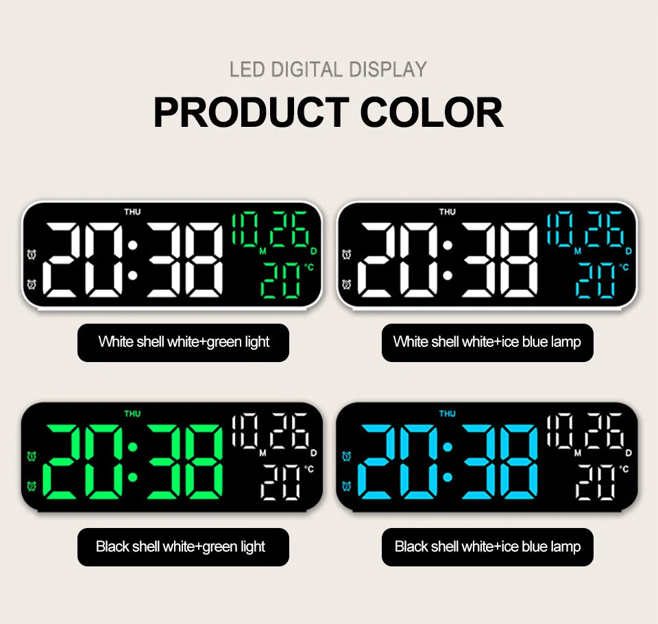 Voice Control Digital Alarm Clock with Temperature Display - Smarsty