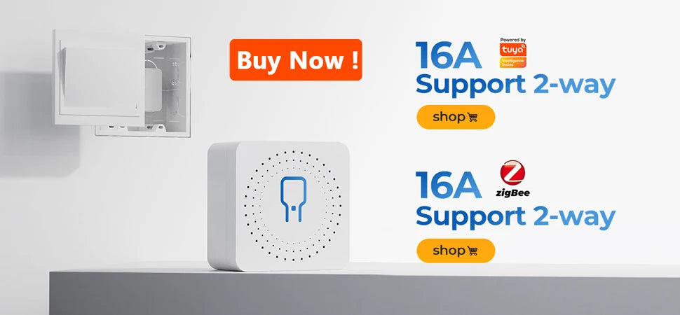 Tuya Zigbee WiFi Mini Smart Switch With Power Monitoring - Smarsty