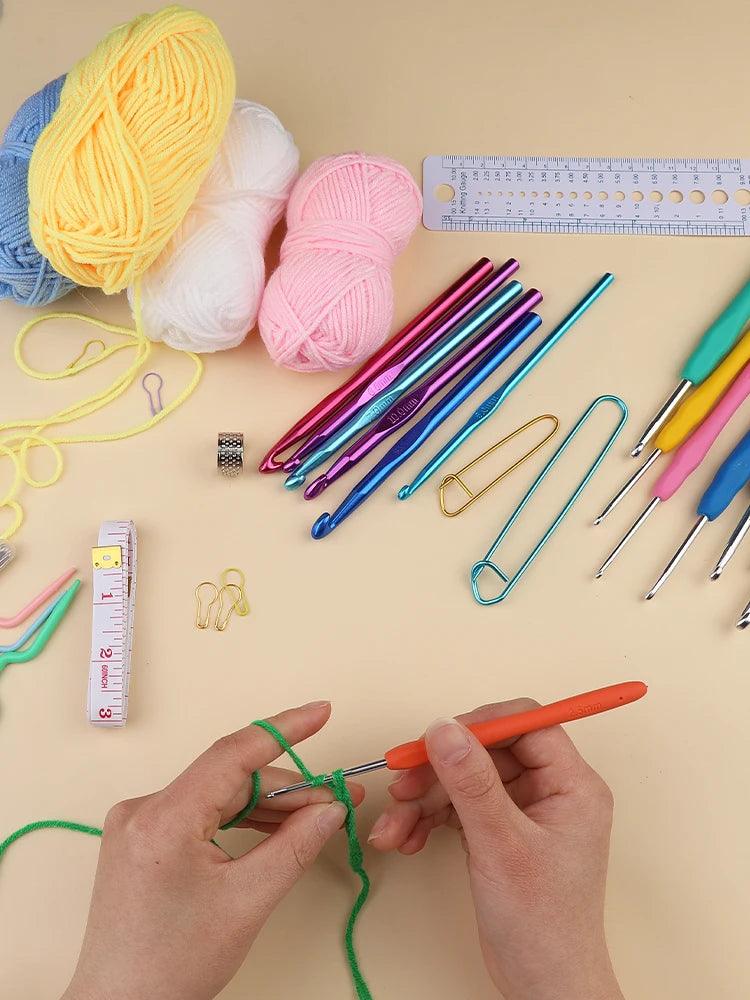 KRABALL Crochet Hook Set with Yarn Accessories Bag - Smarsty