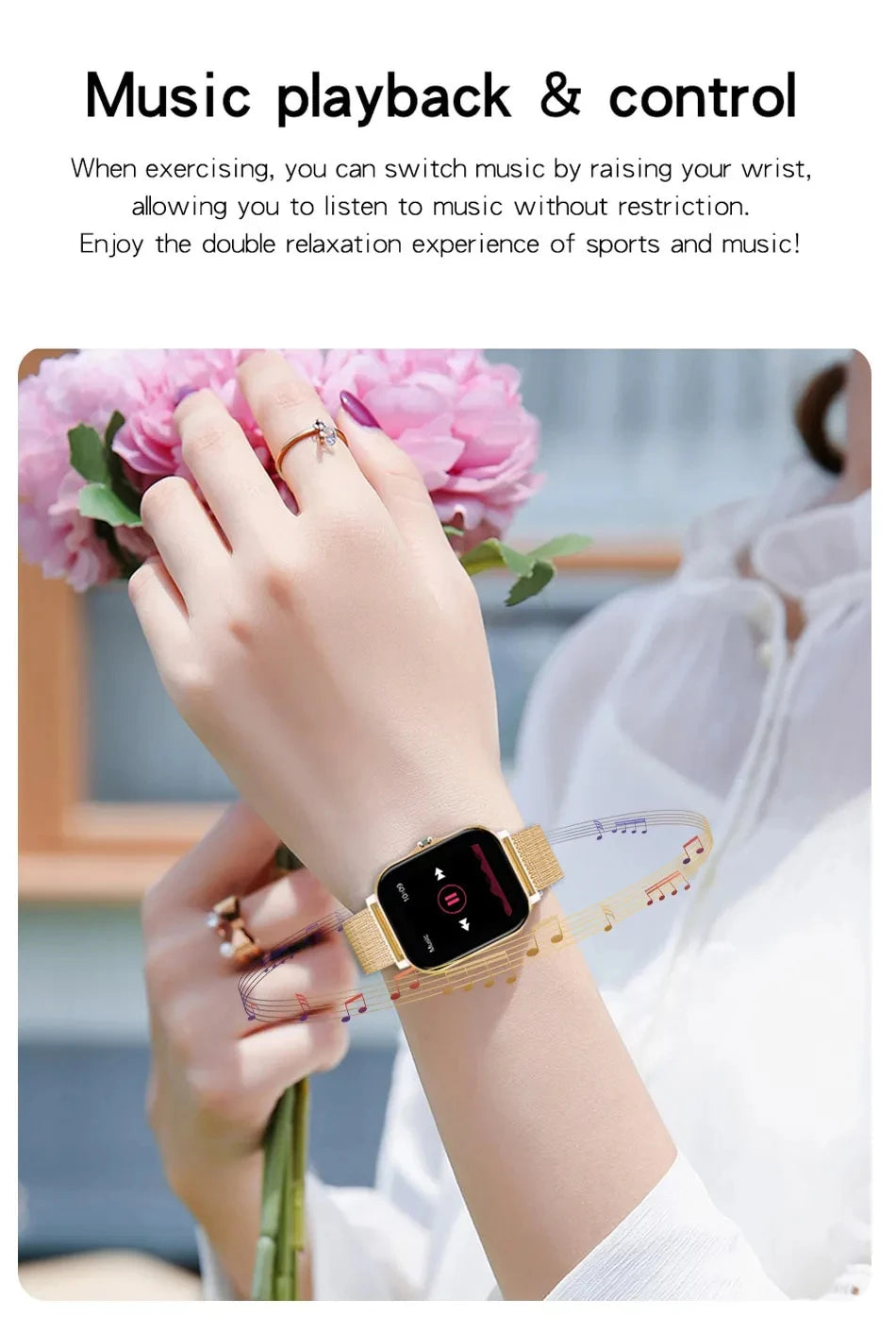 Bluetooth Smart Watch with Touch Call and Fitness Tracker - Smarsty