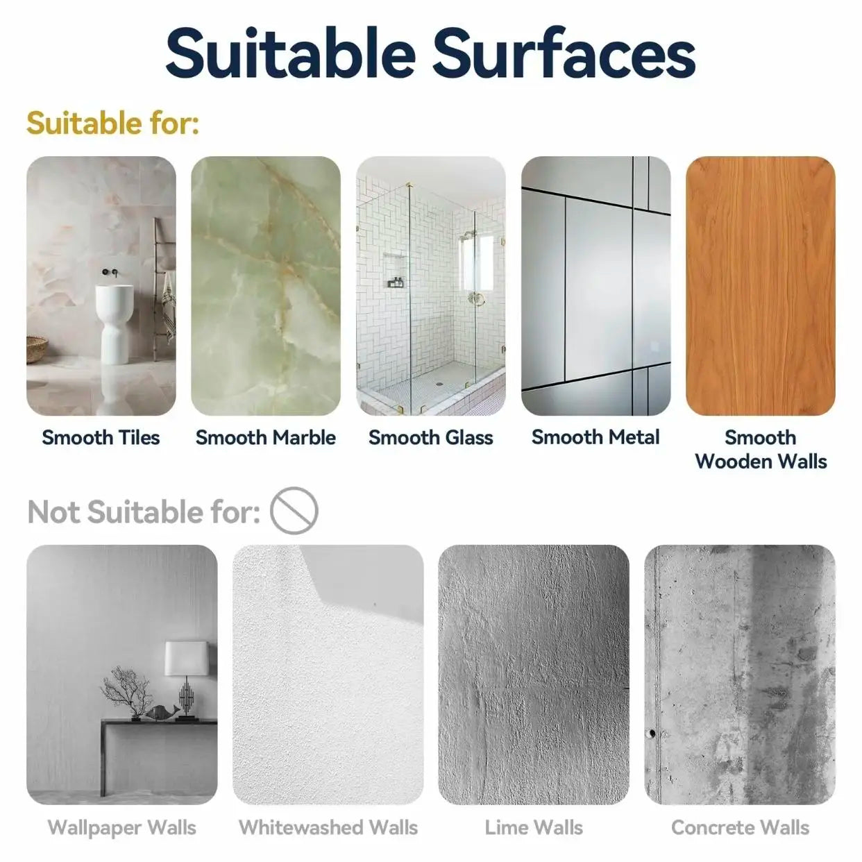 3/5 Pack Shower Organizer , Adhesive Shower Caddy with No Drilling, Rustproof Stainless Steel for Bathroom and Storage&Kitchen