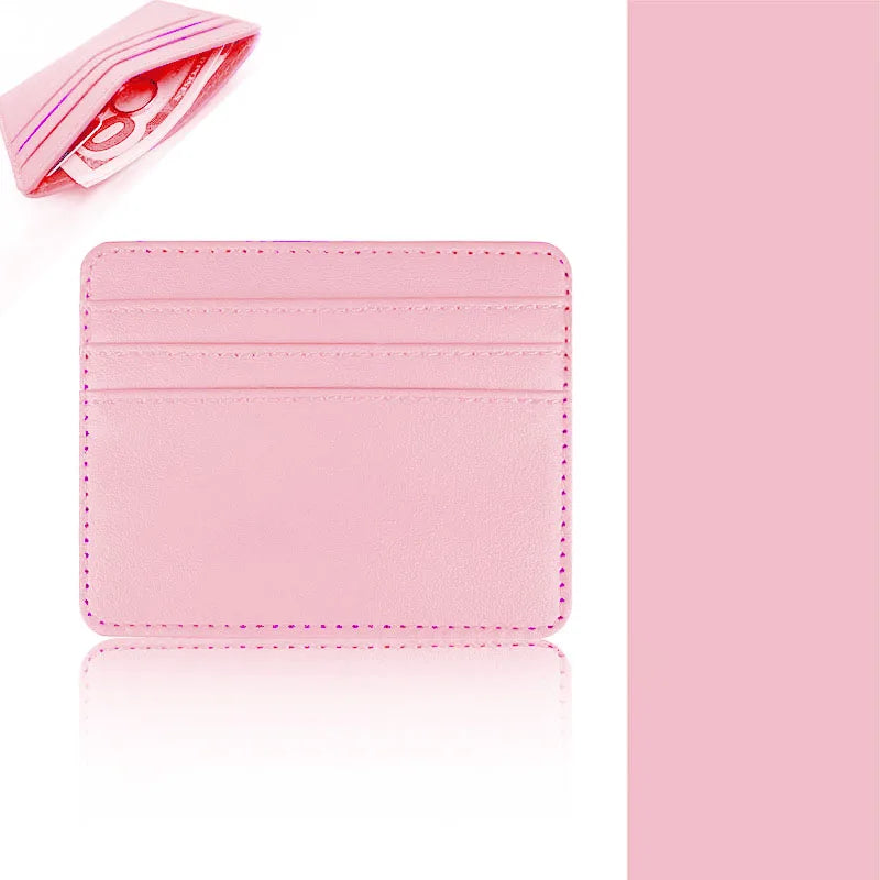 PU Leather ID Card Case - Slim Multi-Slot Holder for Bank/Credit Cards - Smarsty