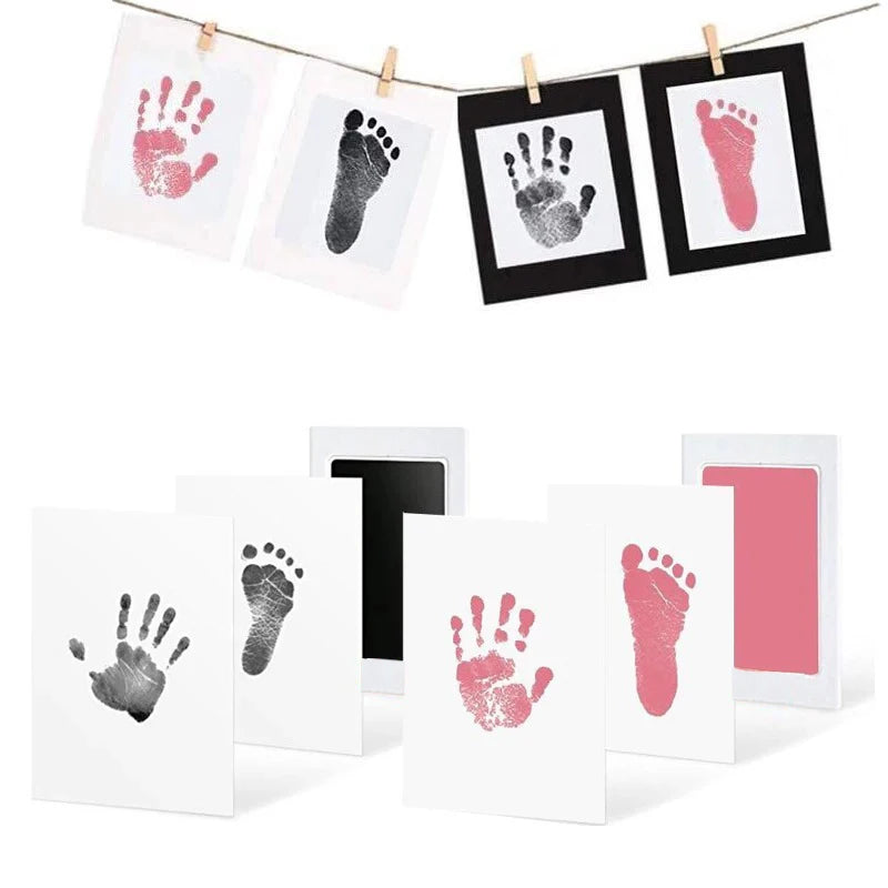 No Touch Baby Hand Footprint Kit Safe Ink Pad Souvenir - Smarsty
