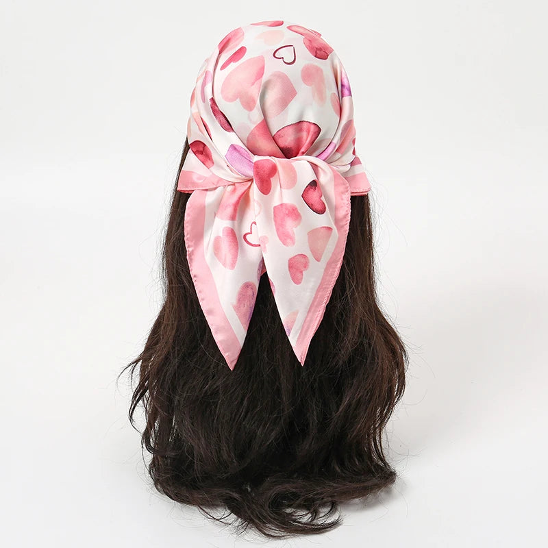 Bohemian Floral Print Silk Scarf for Women Sun Protection - Smarsty