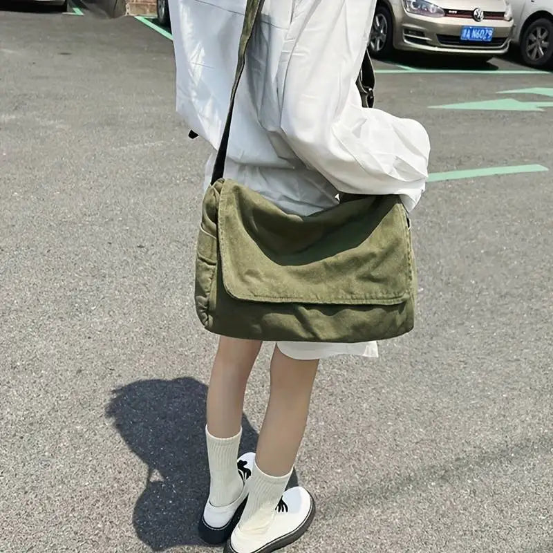Women's Durable Canvas Messenger Bag Crossbody for Everyday - Smarsty