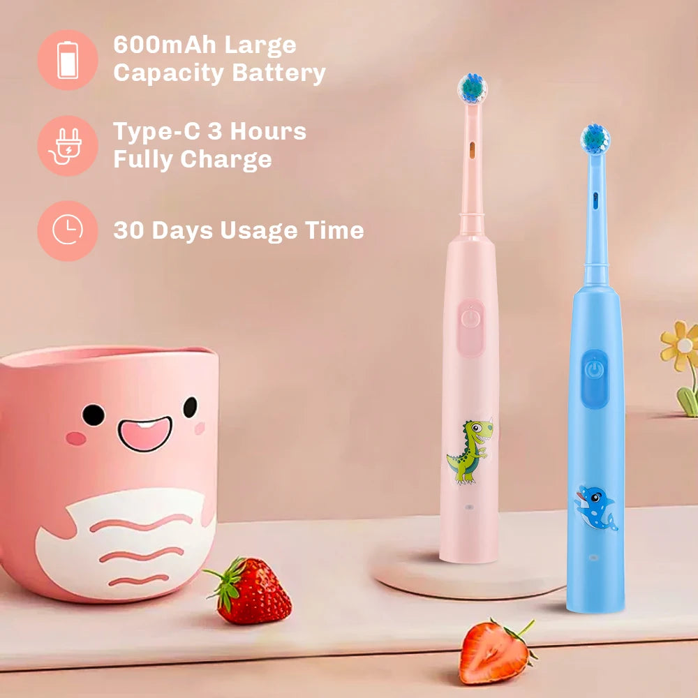 Smart Rotating Timing Electric Toothbrush, Rechargeable Rotary Toothbrush with 4 Heads, 5 Modes Setting Teeth Whitening Oral Car - Smarsty