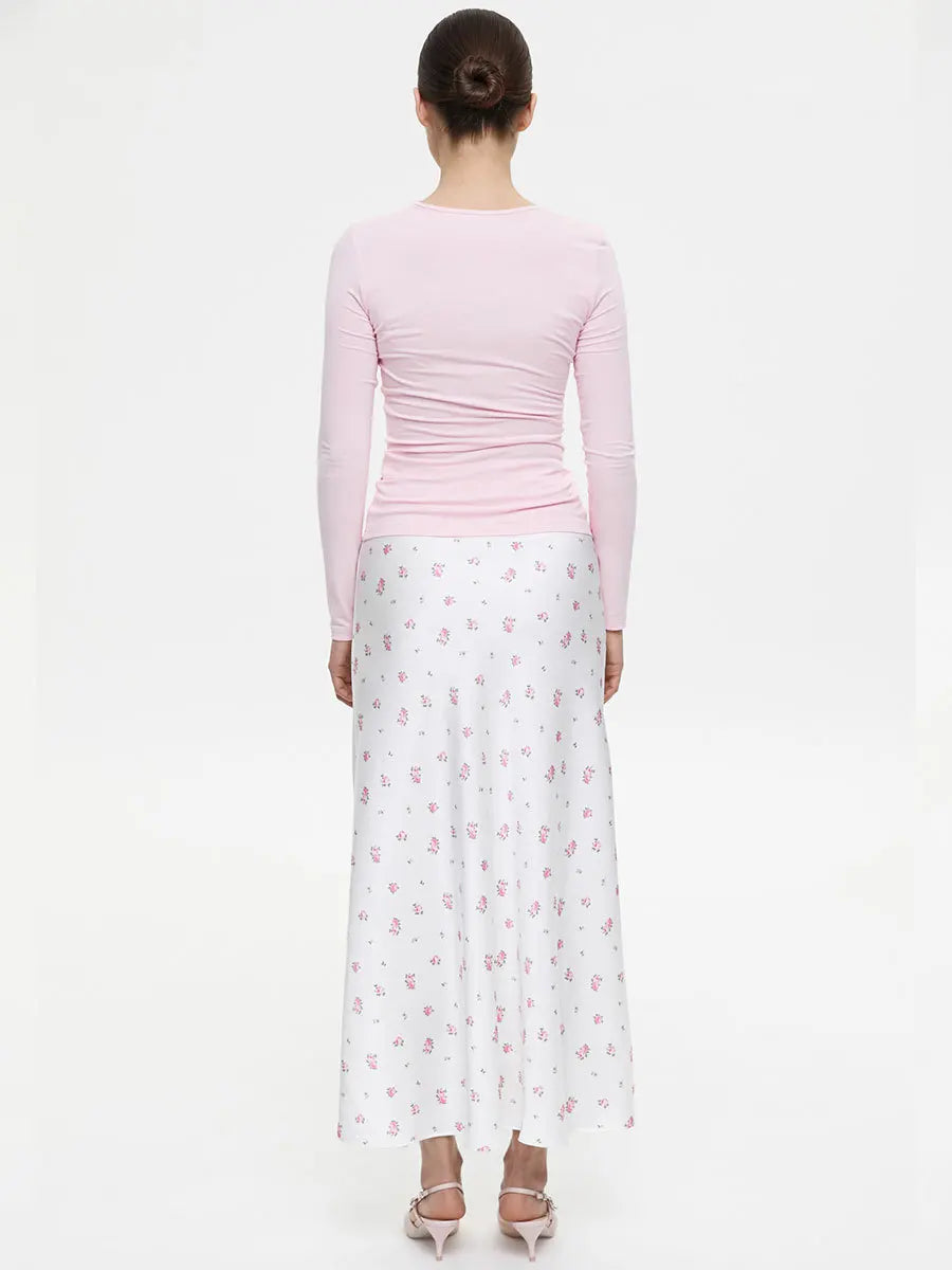 Tossy Summer Printed Fashion Long Skirt For Women High Waist Contrast Patchwork Slim Elegant Party Looks Ladies Y2k Maxi Skirt - Smarsty