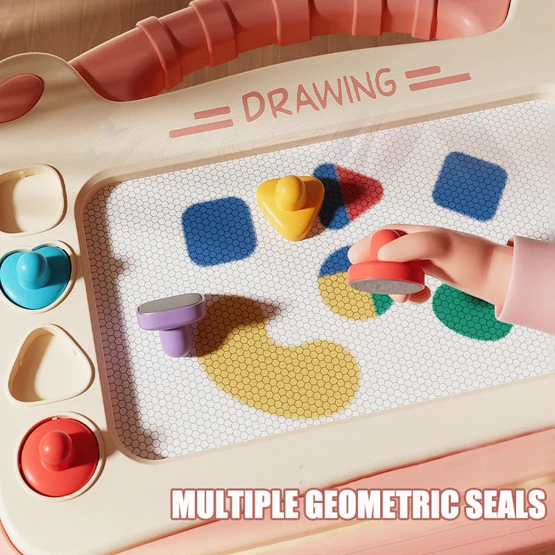Children Cartoon Drawing Board Baby Puzzle Magnetic Writing Board Toy Graffiti Magnetic Drawing Board Montessori Toy for Kids - Smarsty