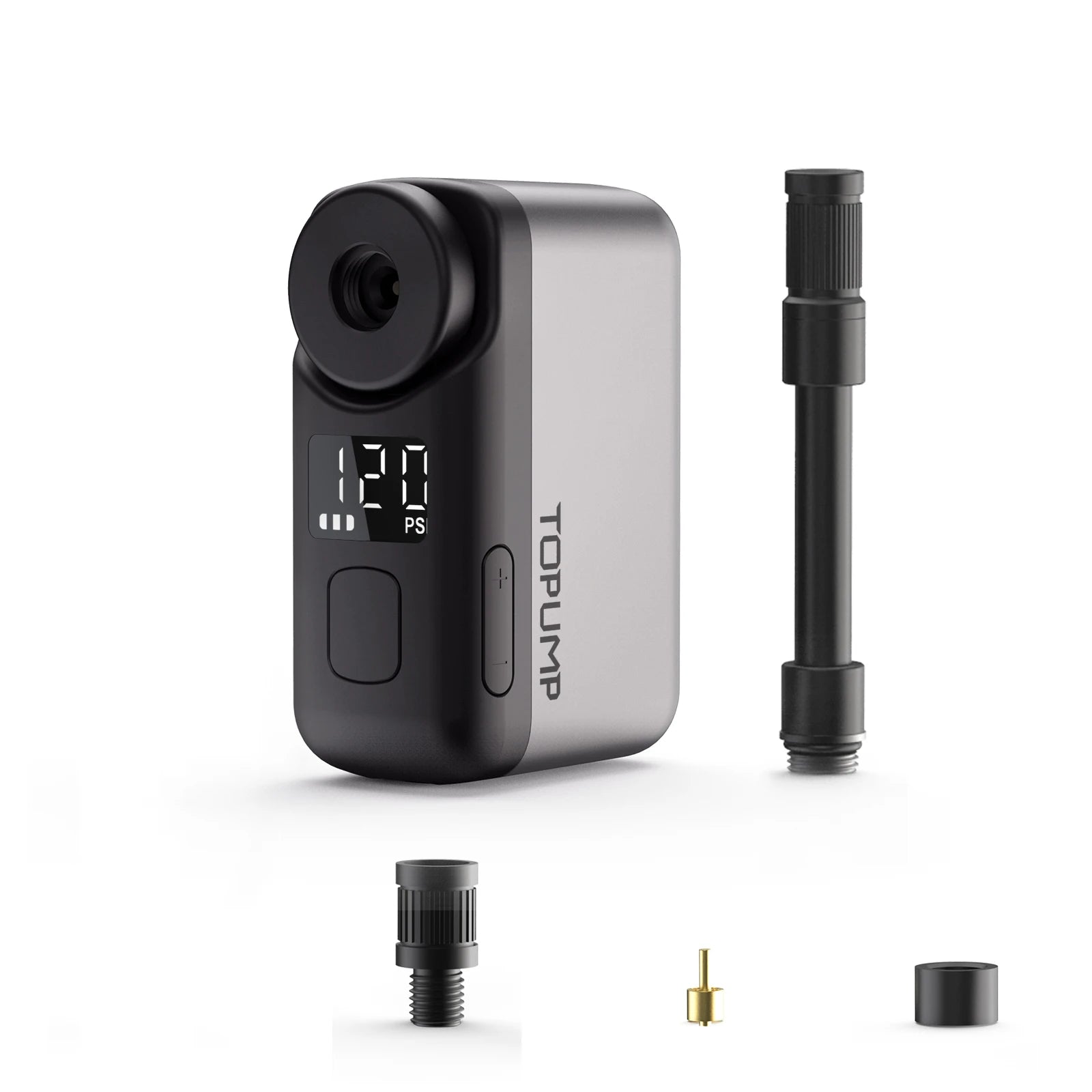 TOPUMP TB2 PRO Mini Portable Electric Pump for Bike Cordless Tire Inflator 120PSI Max 450mAh Battery with Screen Fast Charging - Smarsty