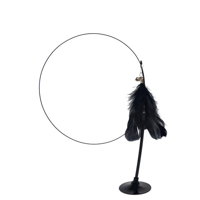 Cat Teaser Stick With Bell and Feather Fun - Smarsty