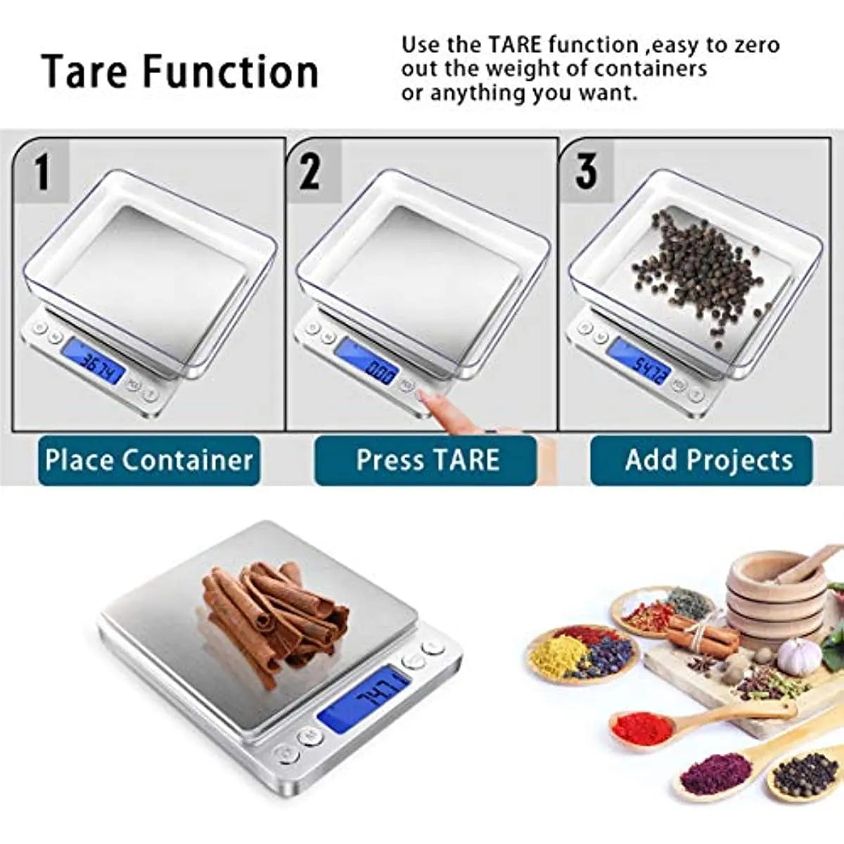 Digital Kitchen Scale with LCD Display for Accurate Weighing - Smarsty