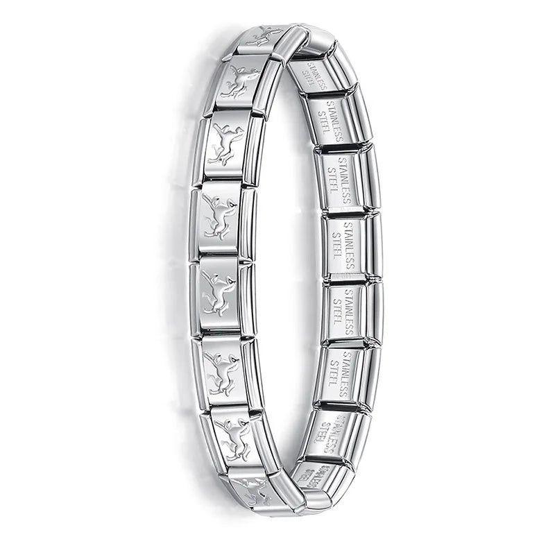 Hapiship Women's Italian Stainless Steel Charm Bracelet - Smarsty
