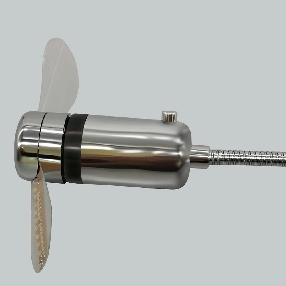 Clock Fans Time Temperature Display Small Night Light DC 5V Portable Gadgets Flexible Gooseneck LED Clock for Laptop PC Notebook