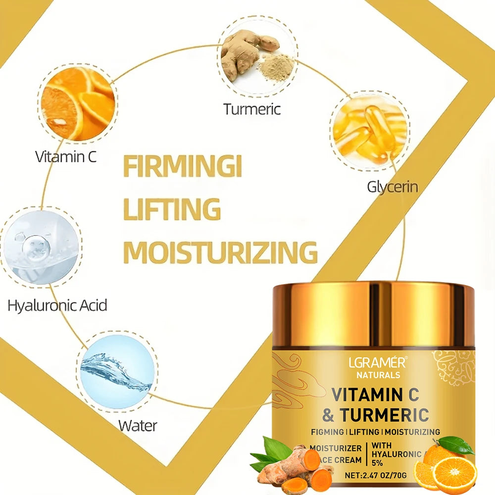 Turmeric Vitamin C Face Cream for Firming Hydration - Smarsty