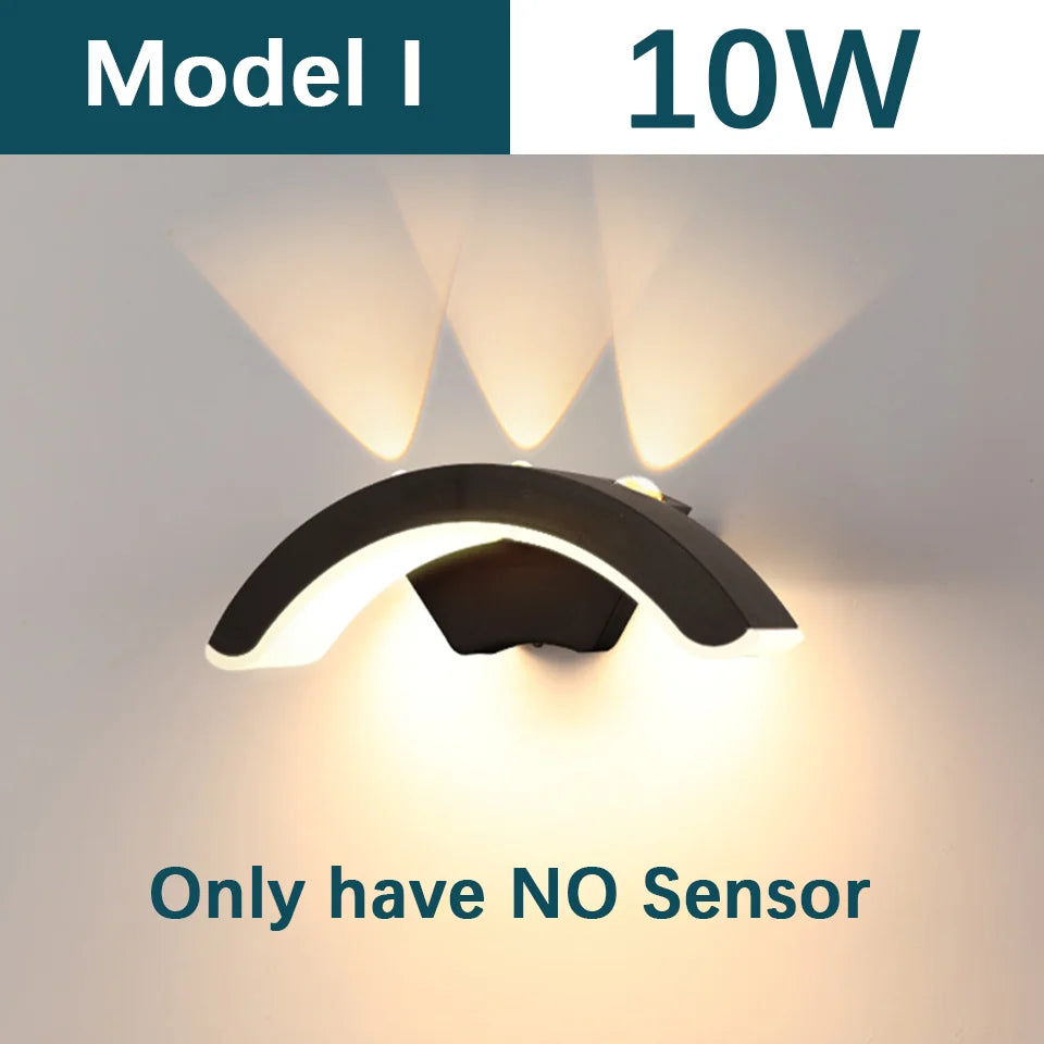 LED Outdoor Wall Light with Motion Sensor for Security - Smarsty
