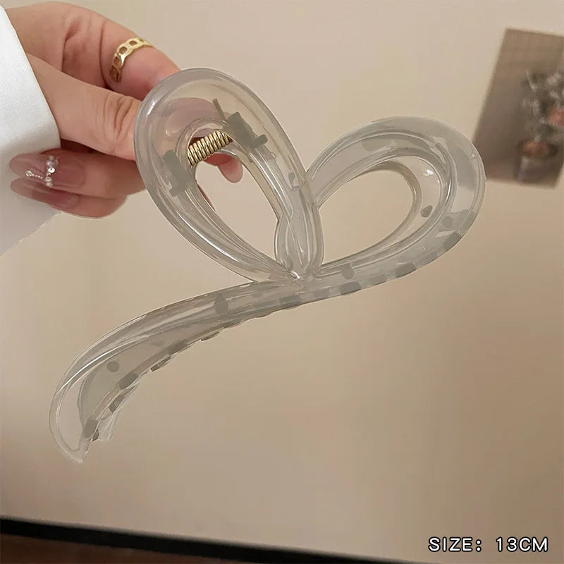 13cm Large Hair Clip For Thick Hair Strong Hold Transparent - Smarsty