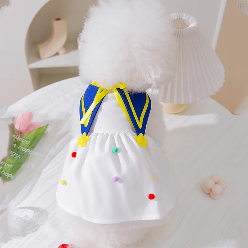 Cute Summer Dog Princess Dress with Bow Lace - Smarsty