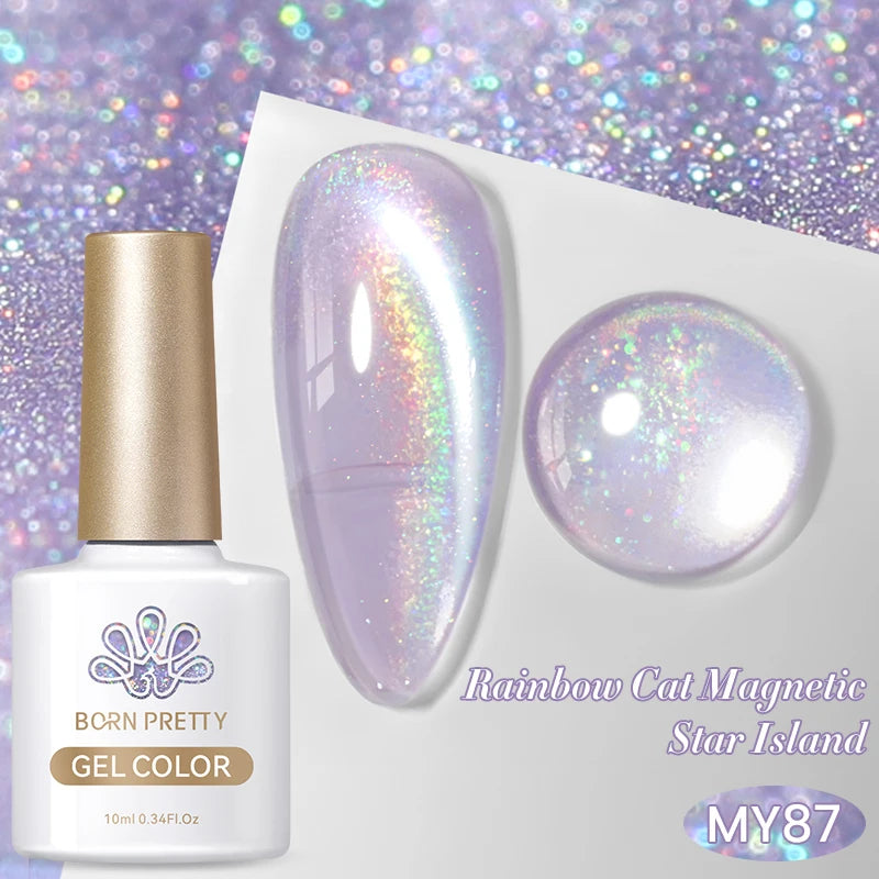 Born Pretty Rainbow Purple Magnetic Gel Nail Polish 10ml - Smarsty