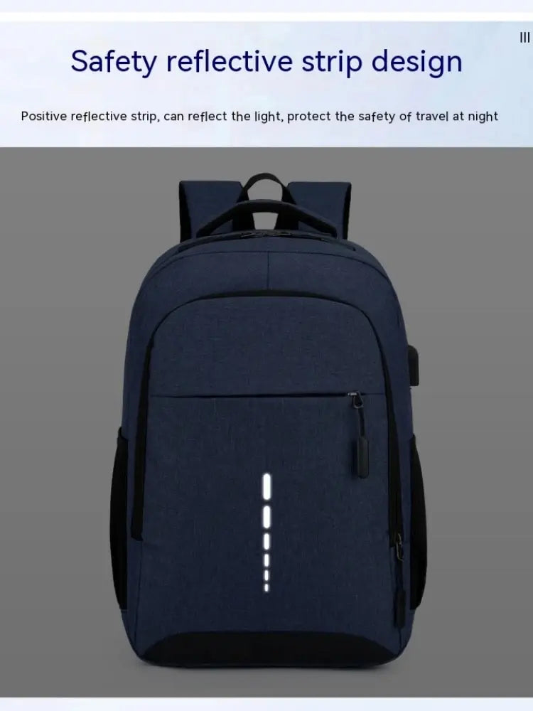 Mens BackPack LargeCapacity Simple Fashion Travel Female Student ComputerBag - Smarsty