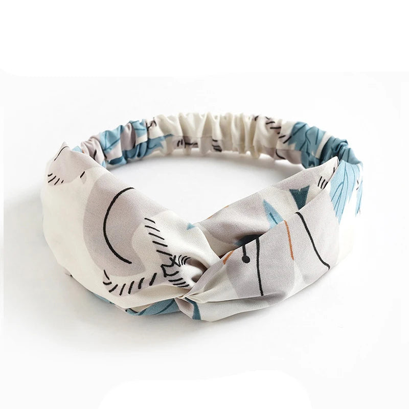 Bohemian Print Cashmere Headbands For Women Vintage Comfort - Smarsty