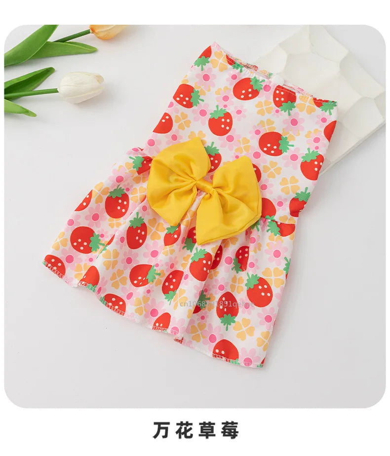 Small Dog Flower Princess Dress for Summer Fun - Smarsty