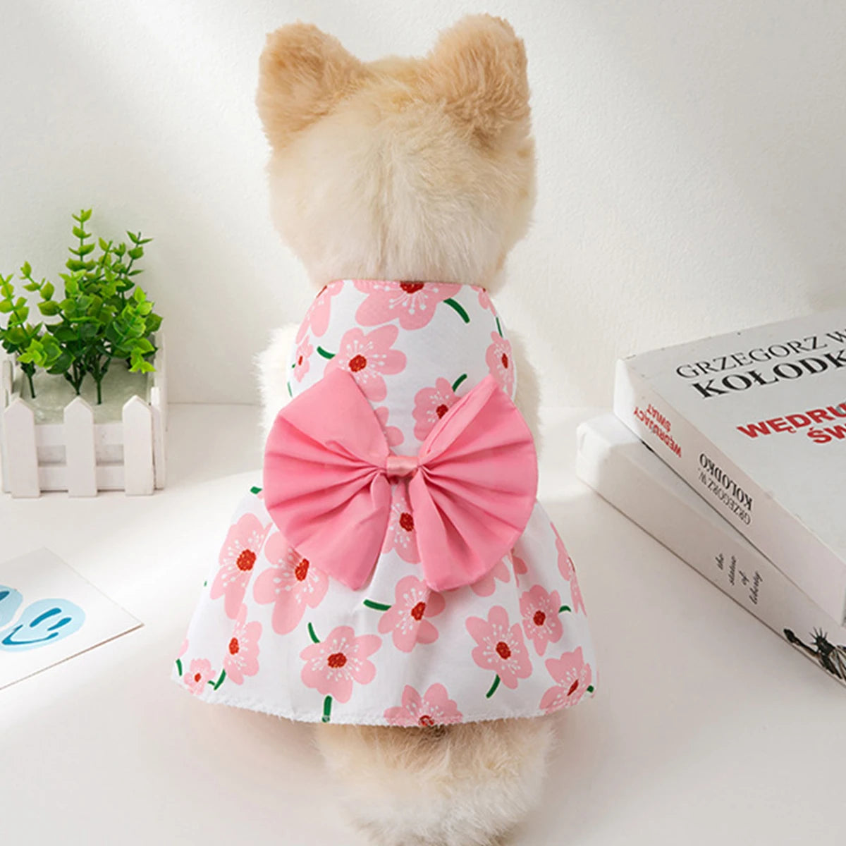 Cute Summer Dog Dress for Small Dogs with Bowknot - Smarsty