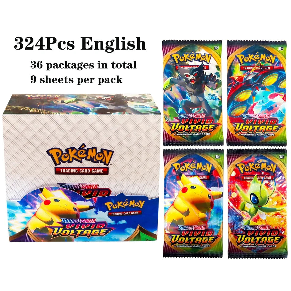 324pcs Pokemon TCG: Sword & Shield-Fusion Strike Booster Display Box (36 Packs) Board Game Card DESTINED RIVALS Stellar Crown - Smarsty