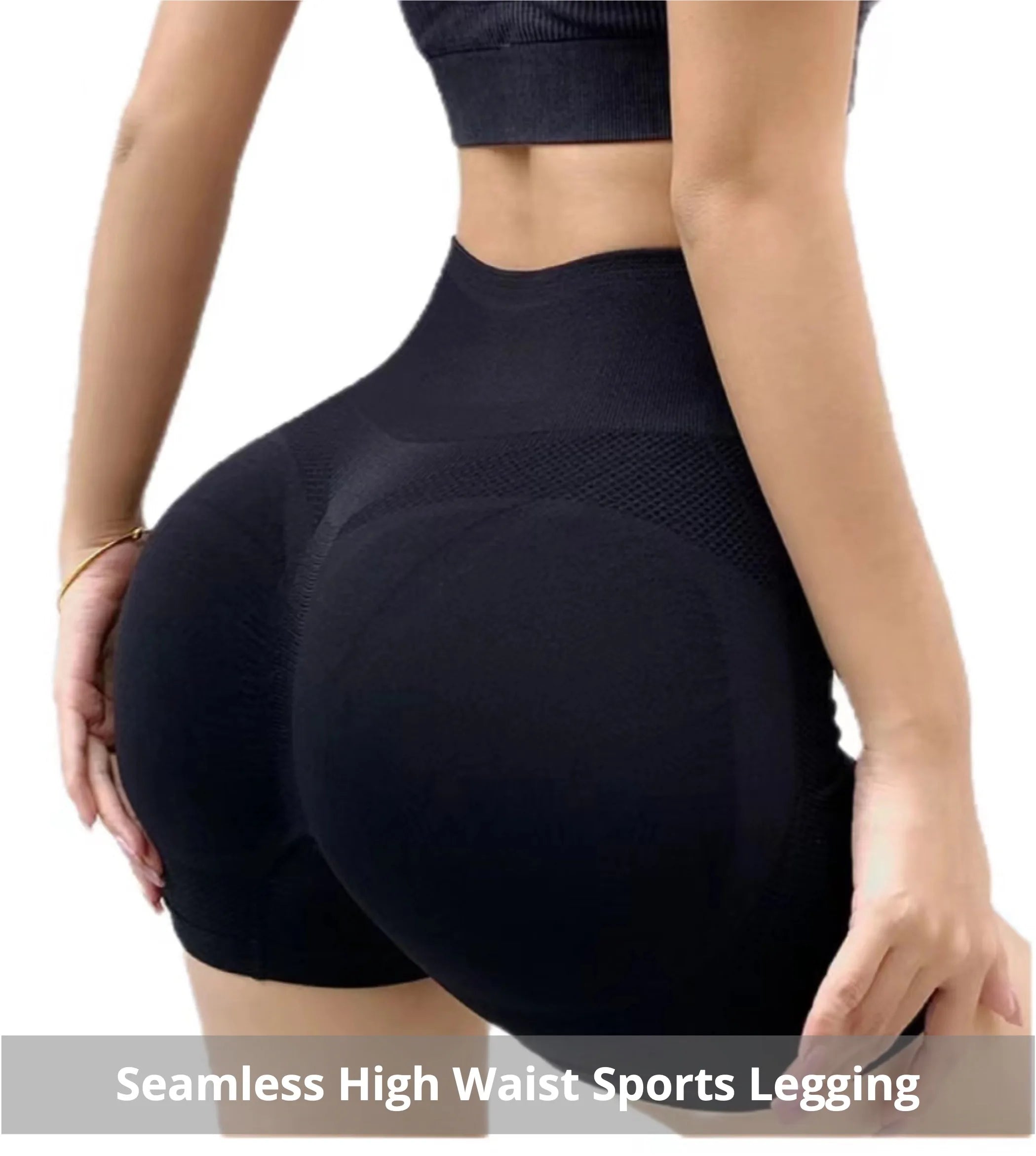 Seamless Yoga Shorts High Waist Workout Fitness Lift Peach Butt Fitness Tights Gym Running Body Shaper Pants Casual Sportswear - Smarsty