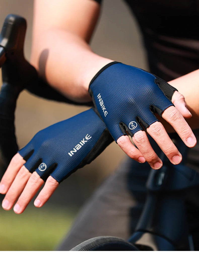 INBIKE Breathable Half Finger Cycling Gloves with Shock Absorption - Smarsty