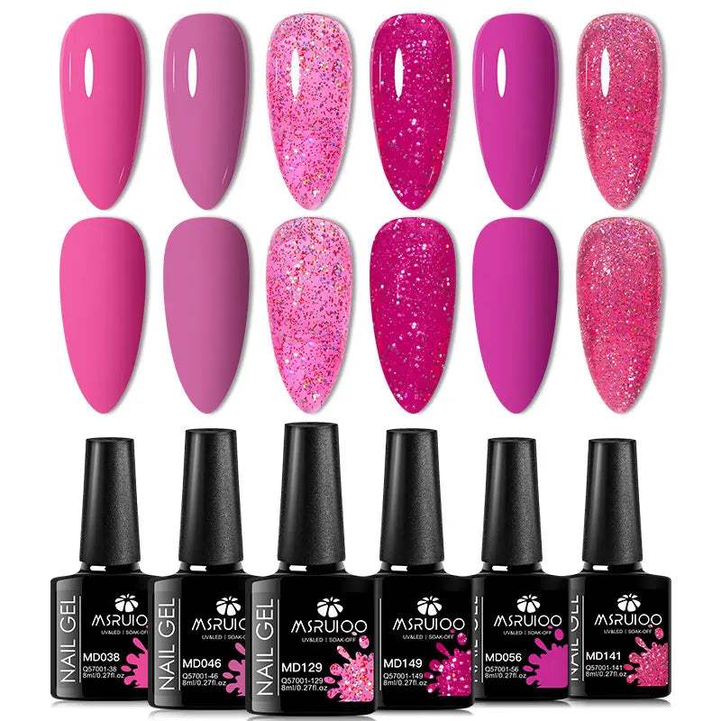 6pc All-Season Gel Nail Polish Set for Long-Lasting Manicure - Smarsty