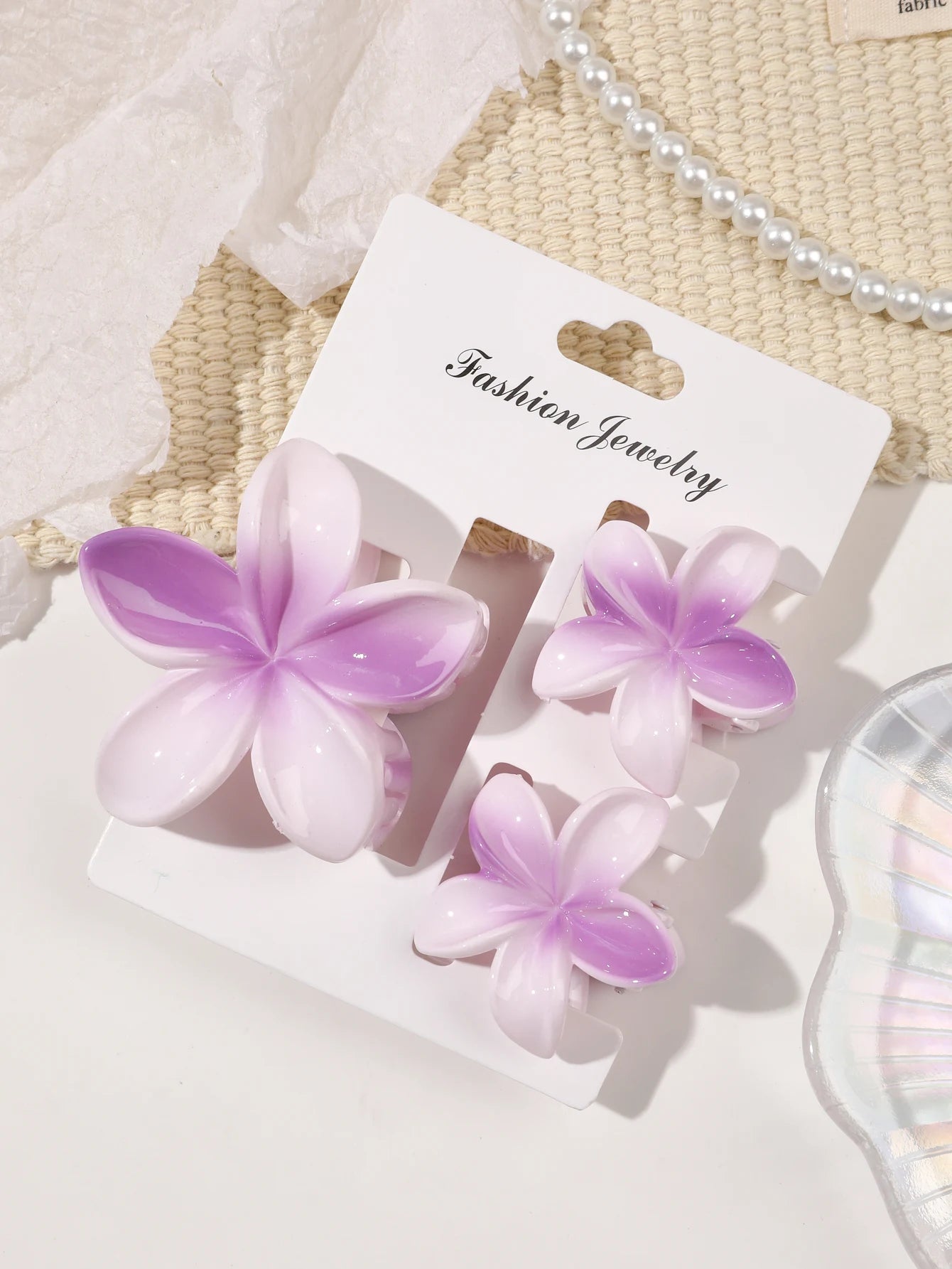 Hawaiian Flower Hair Claw Clips For Thin Hair Lightweight - Smarsty