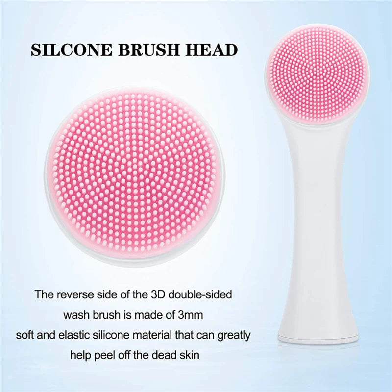 3D Double Sided Silicone Facial Cleansing Brush - Smarsty