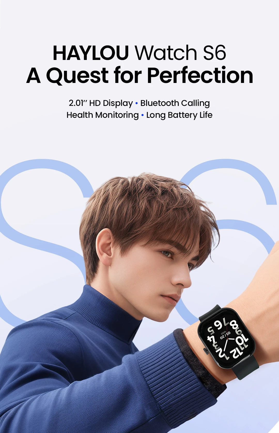 Haylou S6 Voice Calling Smart Watch for Health Monitoring - Smarsty